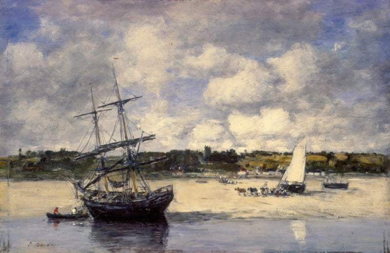 Portrieux - De kust bij laag water - Eugène Boudin