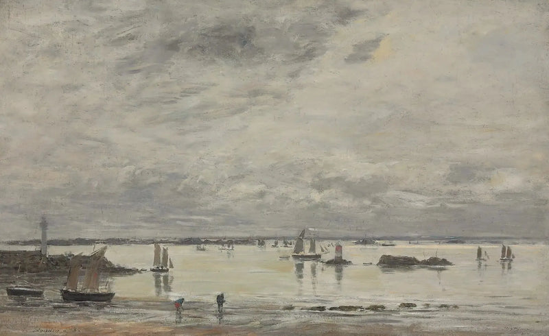 Portrieux, de haven bij laag water - Eugène Boudin