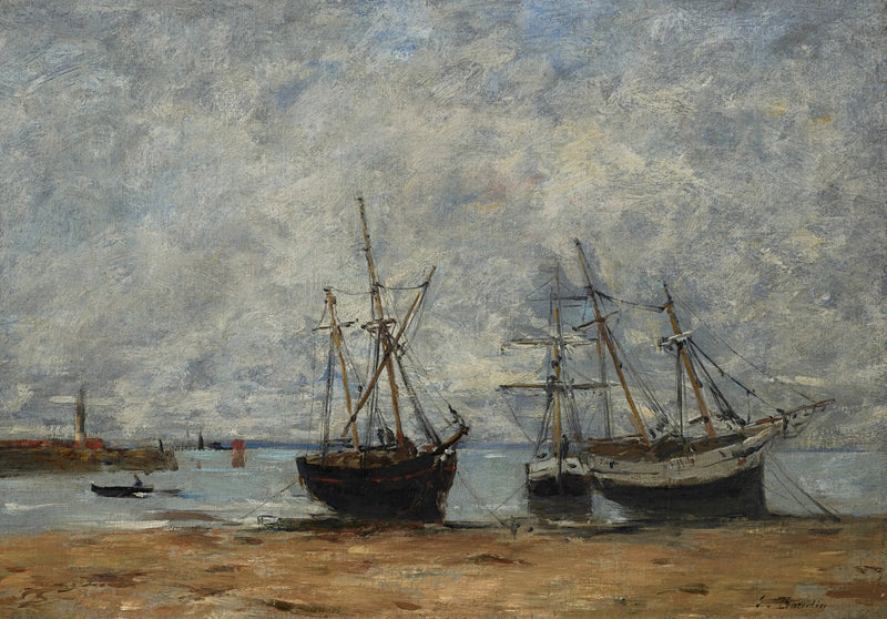 Portrieux, de haven bij laag water - Eugène Boudin