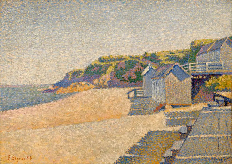 Portrieux, De Badcabines, Opus 185 (Strand van de Gravin) - Paul Signac