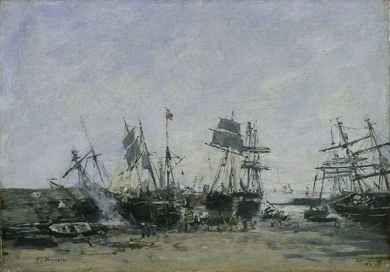 Portrieux, laag water - Eugène Boudin