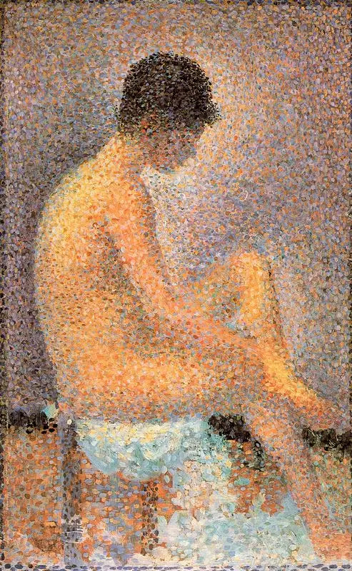 Zittende poseuse, in profiel - Georges Seurat