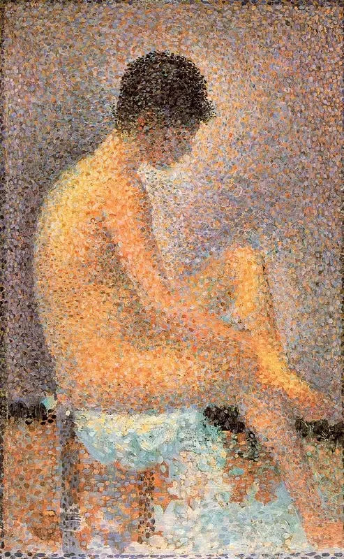 Zittende poseuse, in profiel - Georges Seurat