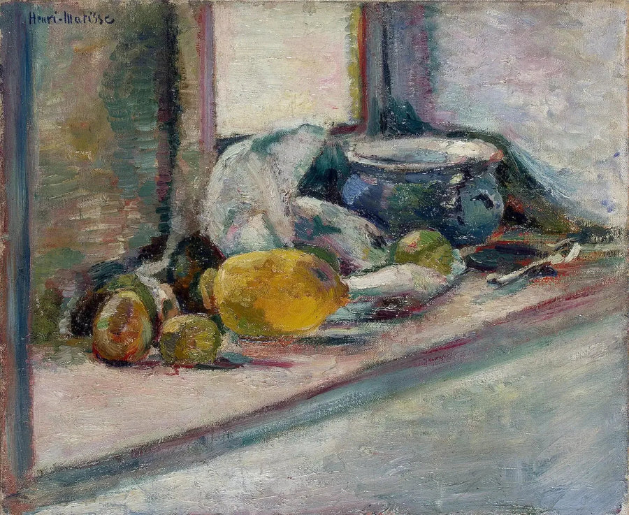 Blauwe pot en citroen - Henri Matisse