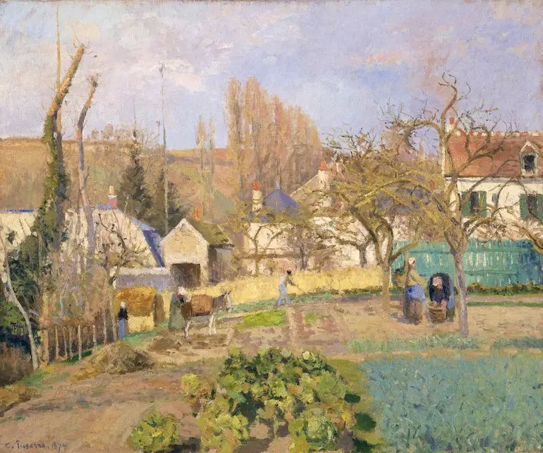 Moestuinen van L'Hermitage, Pontoise - Camille Pissarro