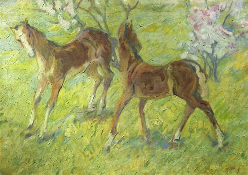Springende veulens - Franz Marc