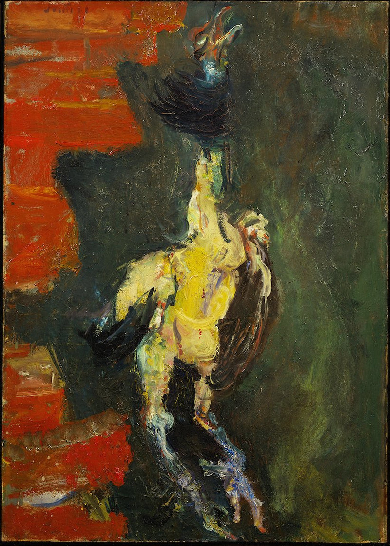 Gehangen kip voor een bakstenen muur - Chaim Soutine