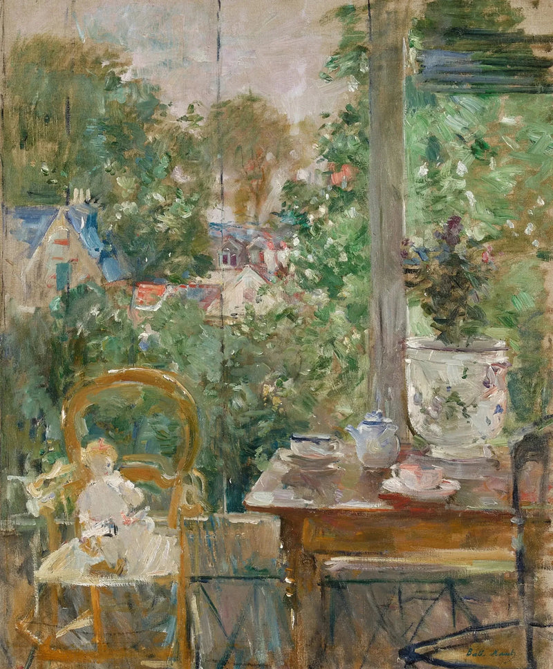 Pop in de veranda - Berthe Morisot