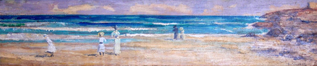 Praia avec des figures - Eliseu Visconti image 1 reproduction réalisée par Alpha Reproduction