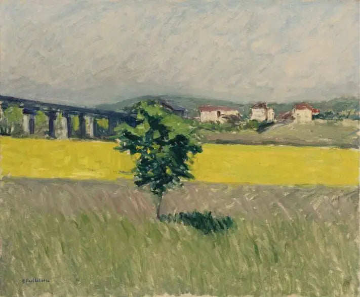 Prärie bij de Pont d'Argenteuil - Gustave Caillebotte