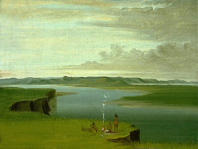 Prairie Bluffs bij zonsopgang, nabij de monding van de rivier Yellowstone - George Catlin

Source:
Prairie Bluffs au lever du soleil, près de l'embouchure de la rivière Yellowstone - George Catlin