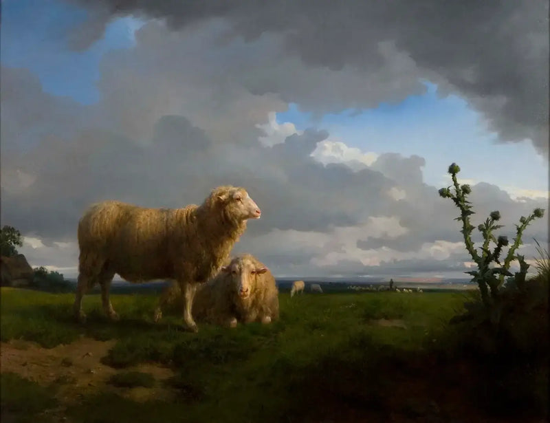 Prairie en schapen - Rosa Bonheur