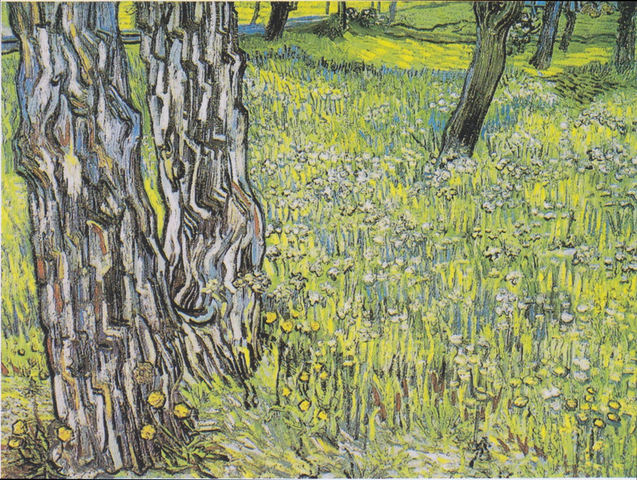 Bloemenweide met bomen en paardenbloemen - Vincent van Gogh