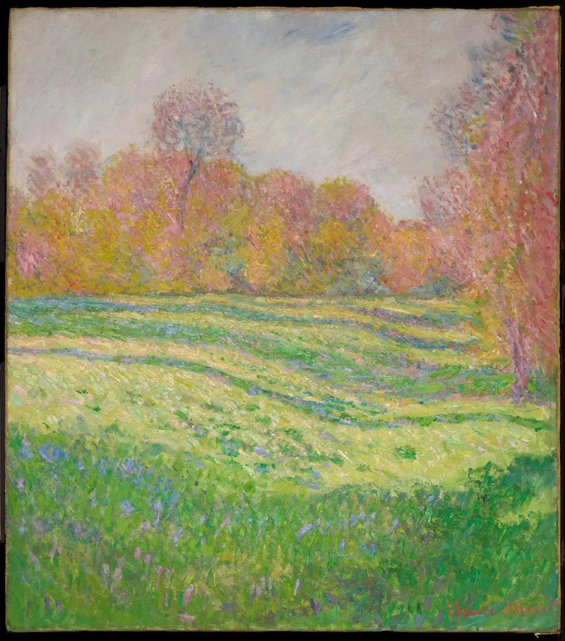 Prairie in Giverny, herfsteffect W1083 - Claude Monet
