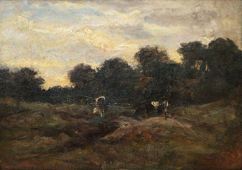 Prerie met koeien - Vincent van Gogh