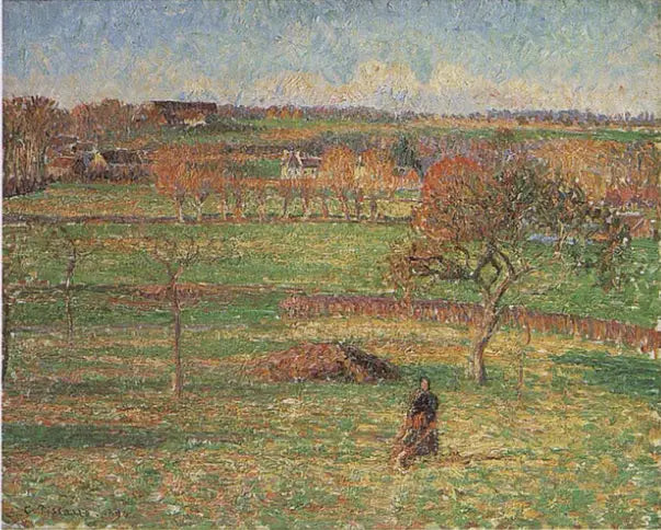 Bazincourt-velden, herfst - Camille Pissarro