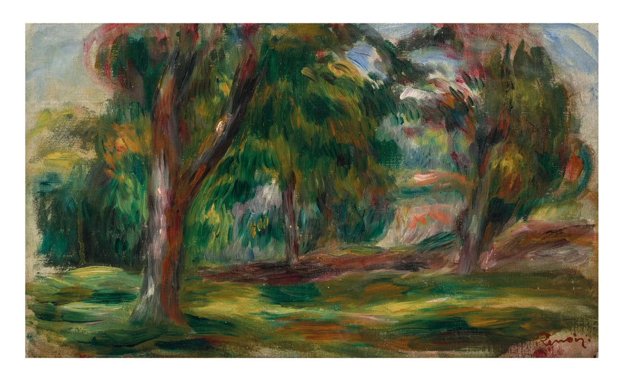 weiland en bomen - Pierre-Auguste Renoir