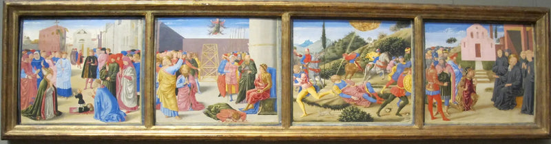 Prent met scènes uit het leven van de heilige - Benozzo Gozzoli