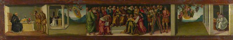 Prédelle: Esther en het leven van Sint-Heronymus - Luca Signorelli