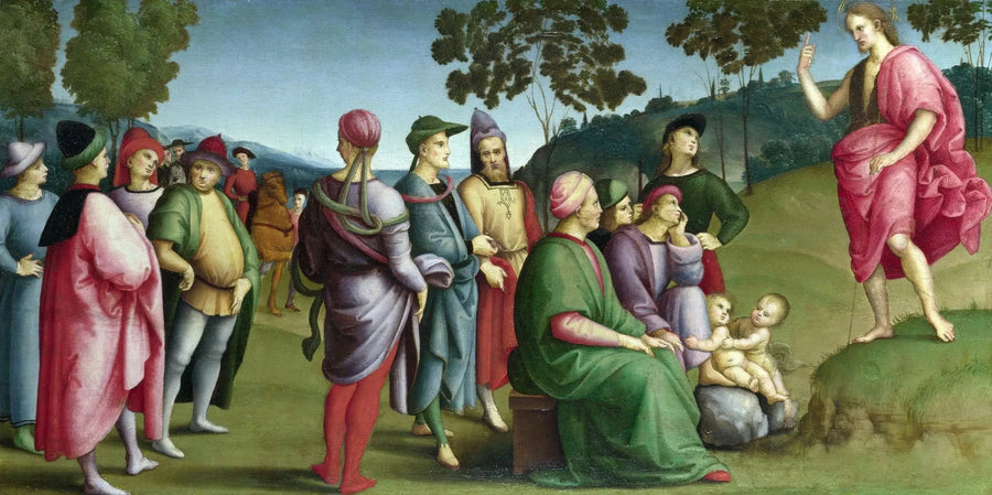 Prediking van Sint Jan de Doper - Raphael Sanzio