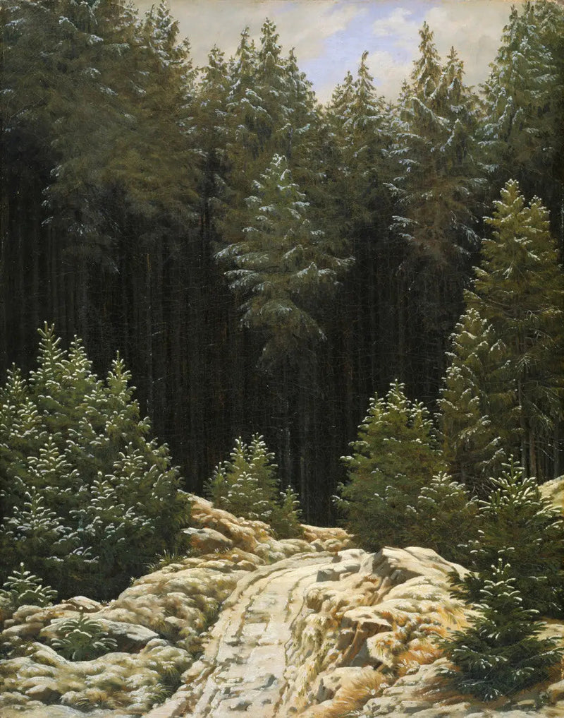 Eerste sneeuw - Caspar David Friedrich