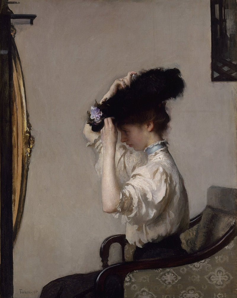 Voorbereiding voor de ochtend - Edmund Charles Tarbell