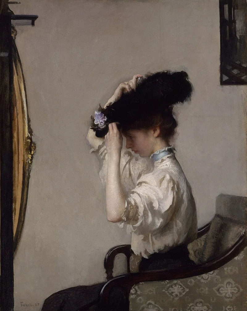 Voorbereiding voor de ochtend - Edmund Charles Tarbell