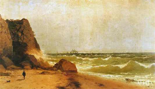 Près de Newport, Rhode Island - John Frederick Kensett - Reproductions de tableaux et peintures haut de gamme