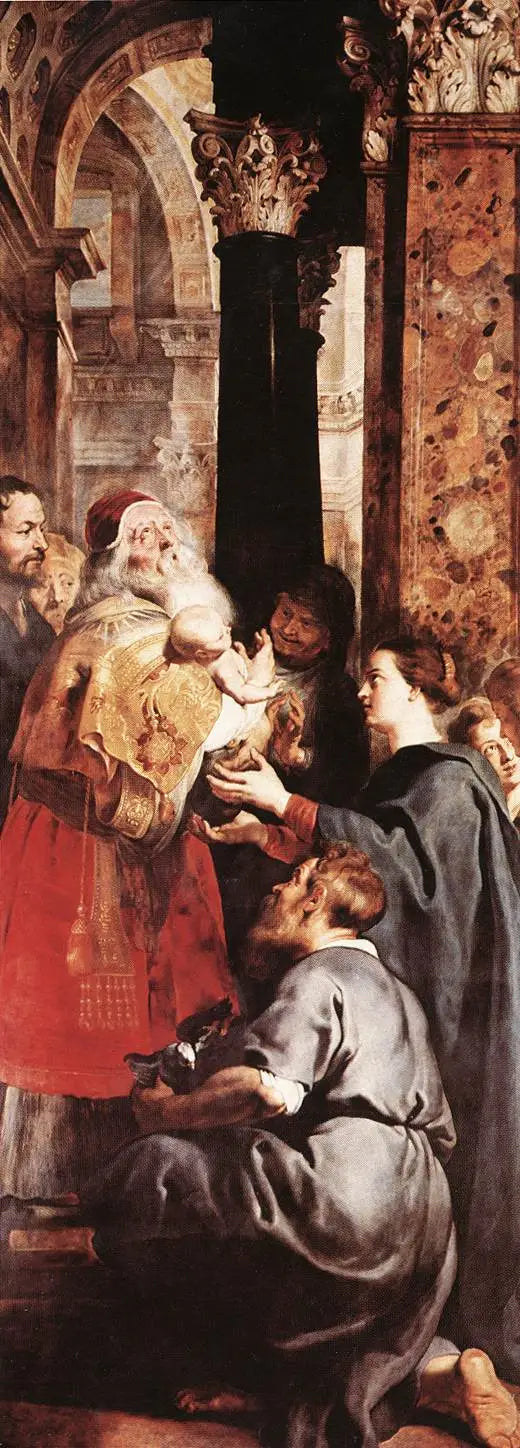 Presentatie in de Tempel (rechter paneel van de triptiek) - Peter Paul Rubens