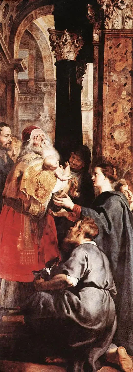 Presentatie in de Tempel (rechter paneel van de triptiek) - Peter Paul Rubens