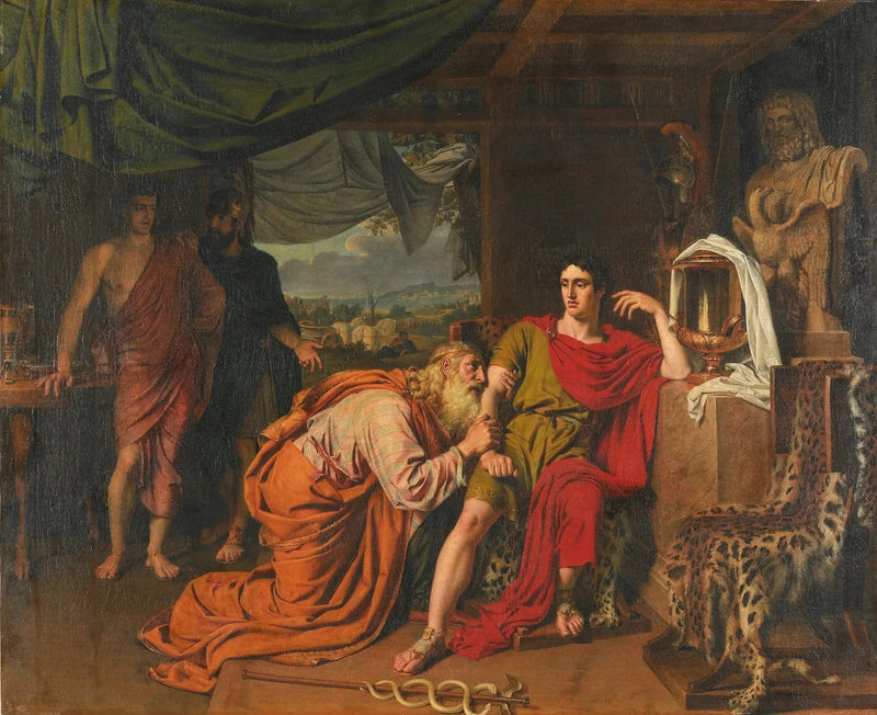 Priam vraagt Achilles om Hector's lichaam aan hem terug te geven - Alexandre Ivanov

Source:
Priam demande à Achille de lui rendre le corps d'Hector - Alexandre Ivanov
