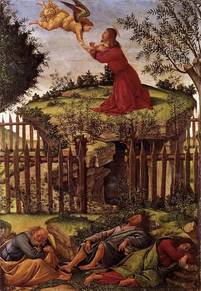 Het gebed in de Olijfboomgaard - Sandro Botticelli