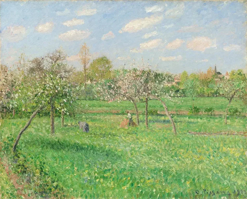 Lente, ochtend, zon, Éragny - Camille Pissarro