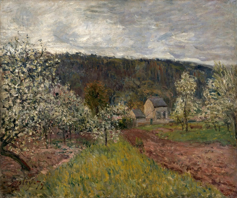 Regenachtige lente in de omgeving van Parijs - Alfred Sisley