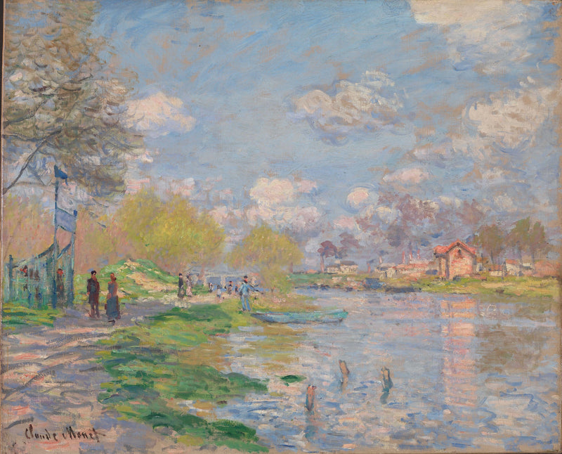 Lente op het eiland Grande Jatte W459 - Claude Monet