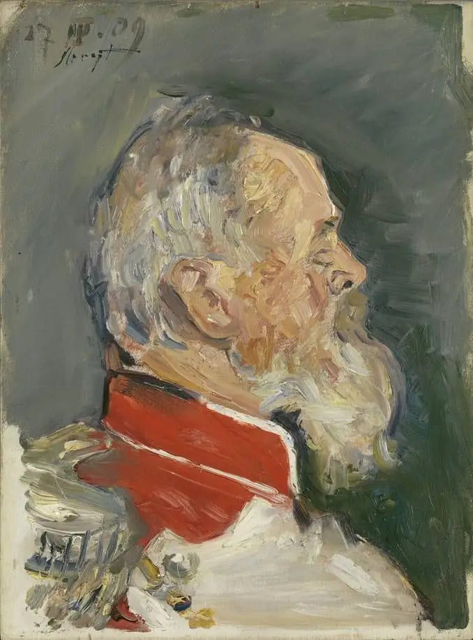 Prinzregent Luitpold, Brustbild im Profil - Max Slevogt image 1 copie peinte à la main à l’huile