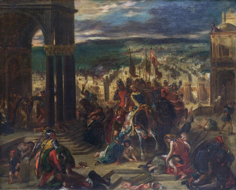 De inname van Constantinopel door de Kruisvaarders - Eugène Delacroix