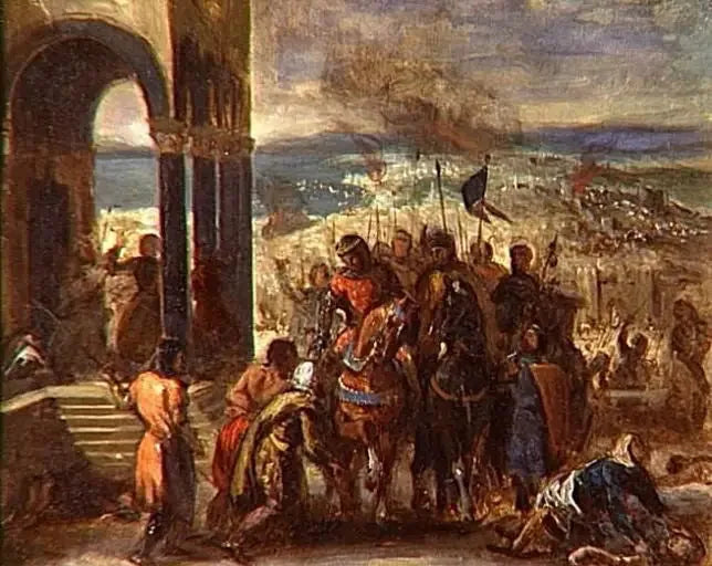 De inname van Constantinopel door de kruisvaarders - Eugène Delacroix