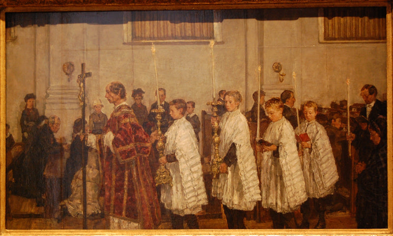 Processie in de Oud-Katholieke Kerk in Den Haag - Isaac Israëls