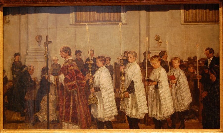 Processie in de Oud-Katholieke Kerk in Den Haag - Isaac Israëls