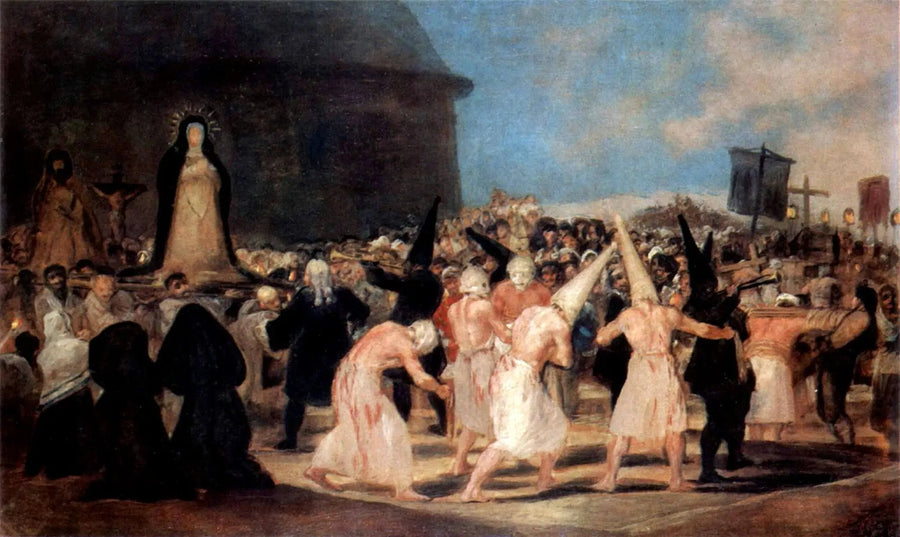 Processie van geselaren - Francisco de Goya