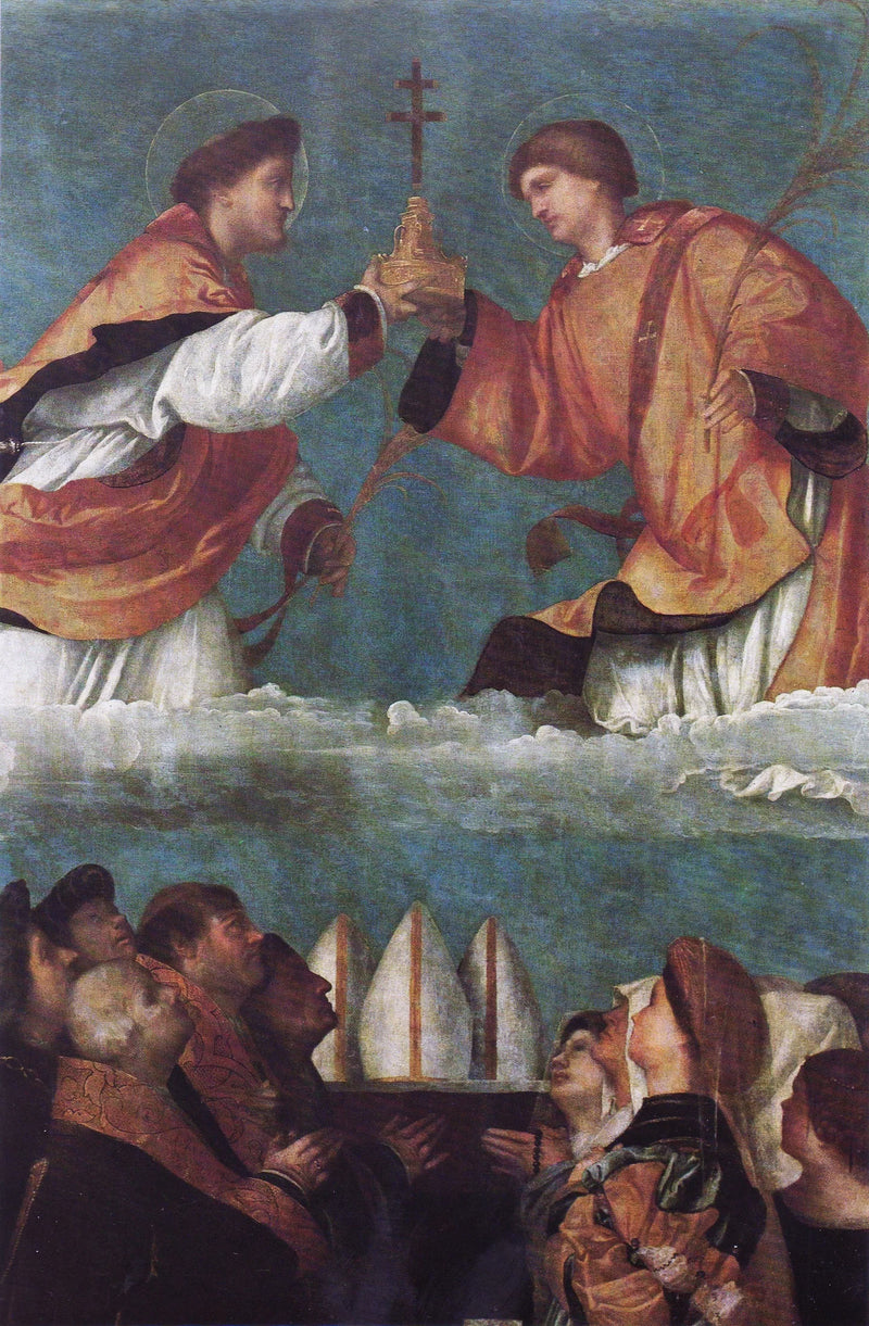 Processie van het Heilige Kruis tijdens de Mis - Alessandro Bonvicino
