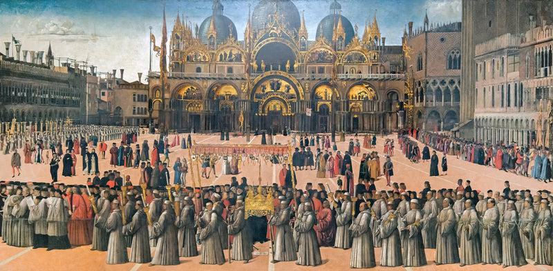 Processie op het San Marco-plein - Gentile Bellini
