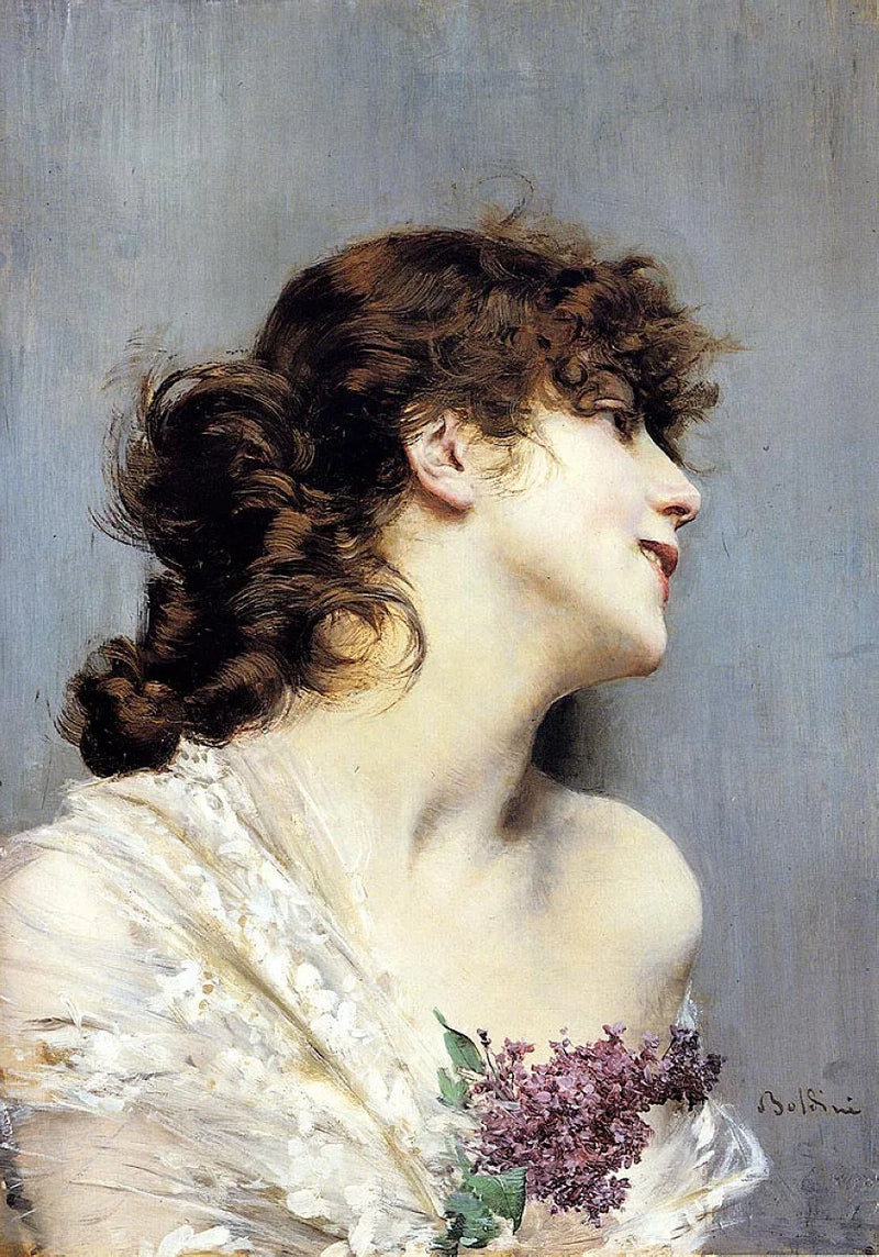 Portret van een jonge vrouw - Giovanni Boldini