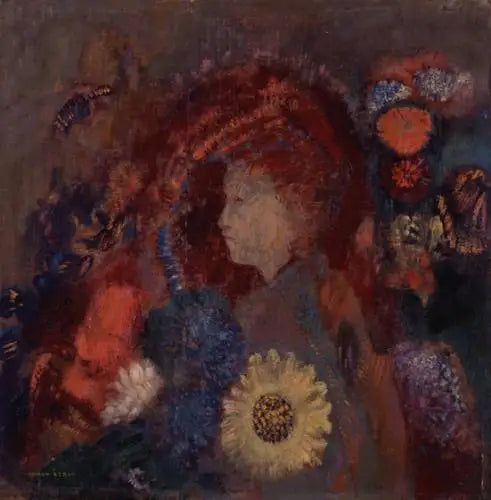 Meisje tussen de bloemen - Odilon Redon