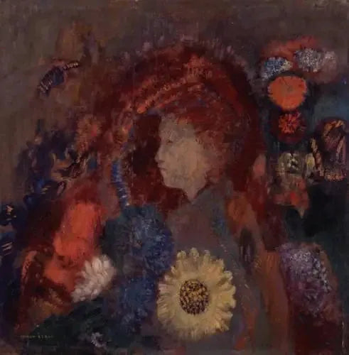 Meisje tussen de bloemen - Odilon Redon
