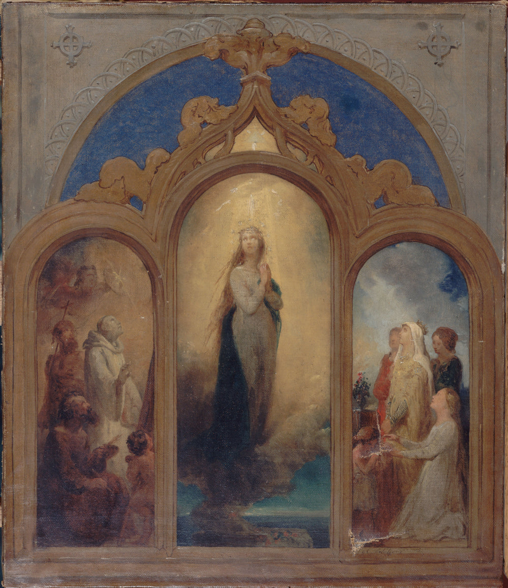 Projet pour un triptyque - Ary Scheffer image 1 copie peinte à la main à l’huile