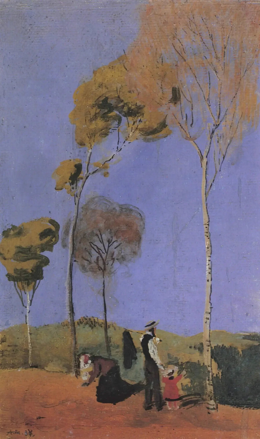 Wandeling met kind - August Macke