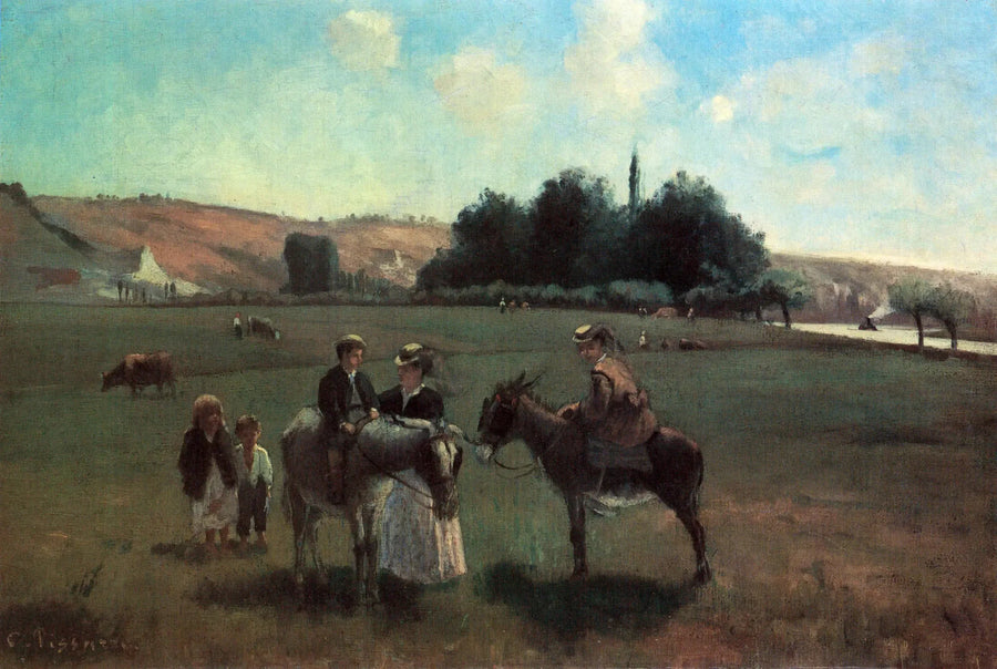 Ezeltocht in La Roche-Guyon - Camille Pissarro