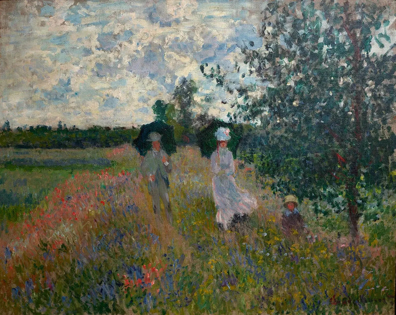 Op een wandeling in de buurt van Argenteuil W379a - Claude Monet